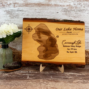 Engraved Lake Plank